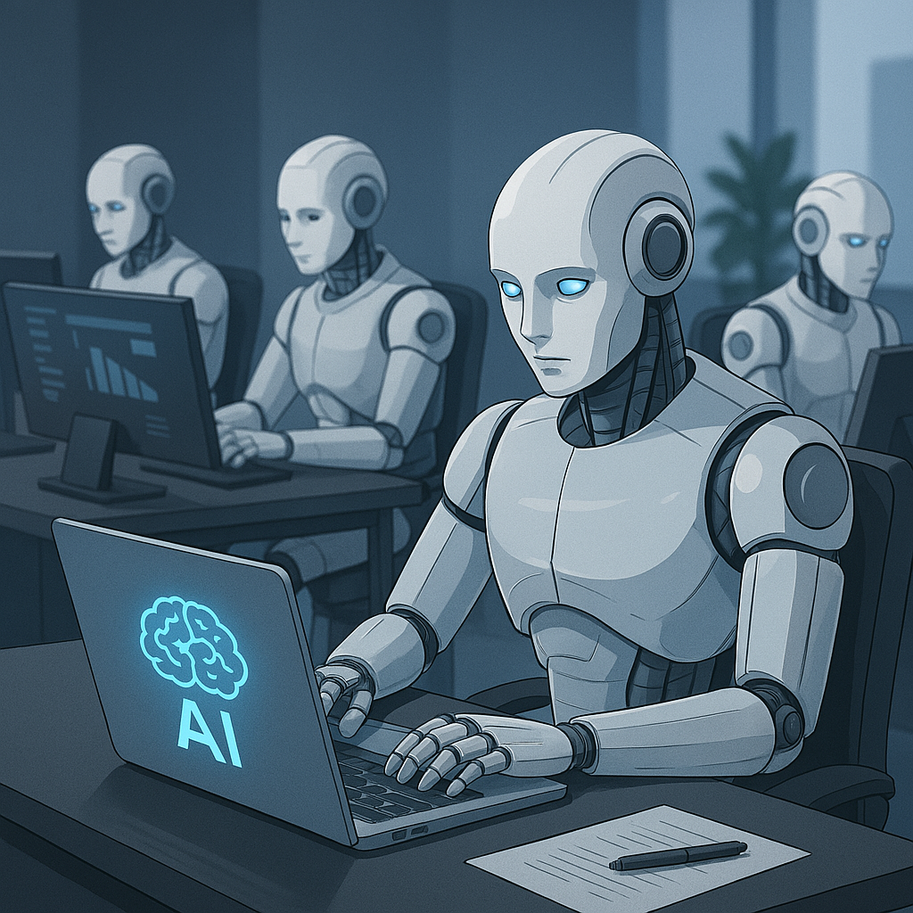 Agente de inteligencia artificial trabajando en automatización de procesos empresariales